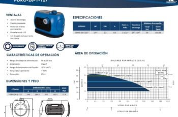 Hydro-Pneumatic System Inverter Smart Pressurizer 1.47 HP 127V 158 LPM
