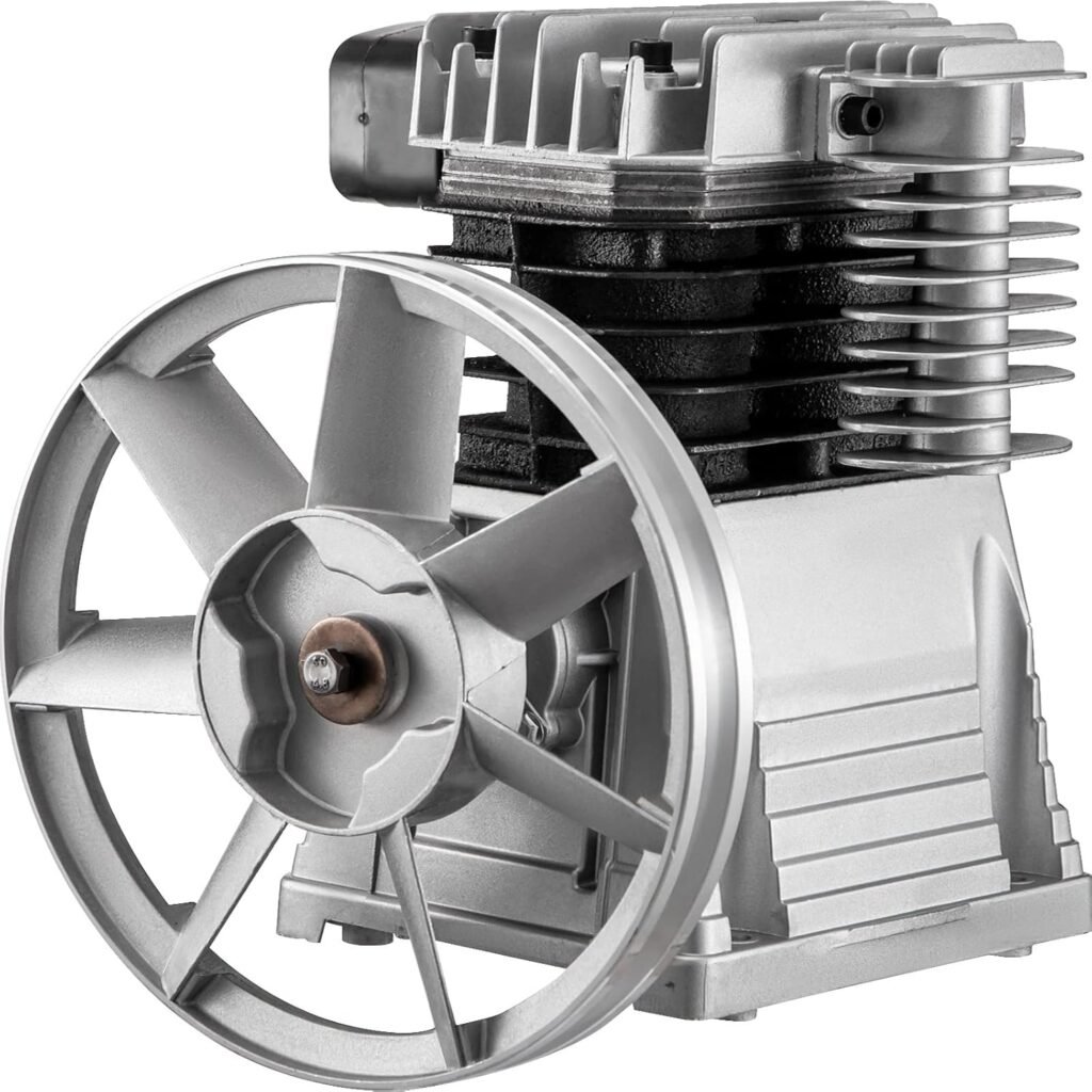 VEVOR Air Compressor Pump, 3HP CFM, Industrial Compressor Head Pump Motor, 1300RPM High-Spped Single Stage Twin Cylinder Aluminum Air Compressor Head Piston Style Splash Lubrication Pump VEVOR Air Compressor Pump, 3HP CFM, Industrial Compressor Head Pump Motor, 1300RPM High-Spped Single Stage Twin Cylinder Aluminum Air Compressor Head Piston Style Splash Lubrication Pump