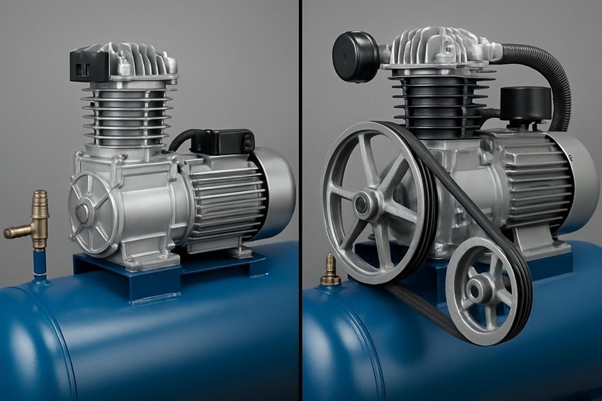 direct drive minimizes parts belt driven offers tunable speed