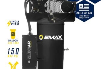 EMAX Silent Air Industrial Air Compressor – 5HP 60 Gal 19CFM Review