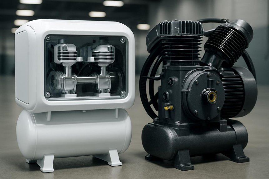 oil free vs oil lubricated air purity considerations