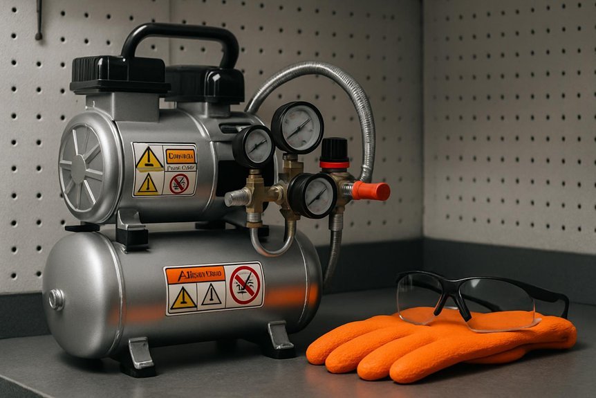 safe garage air compressor safety procedures