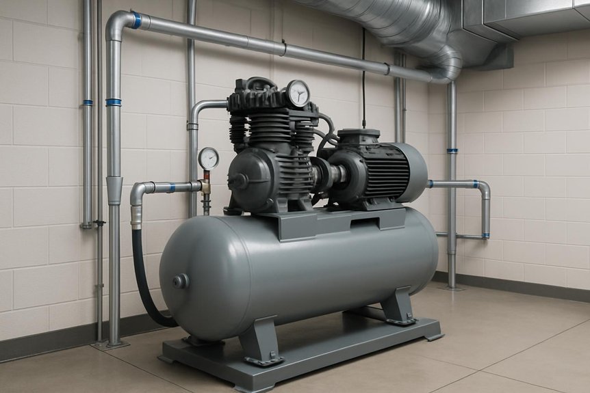 safe piping mounting ventilation setup