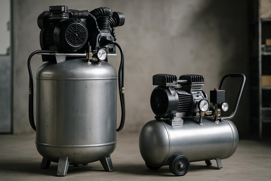 tank size efficiency runtime noise duty