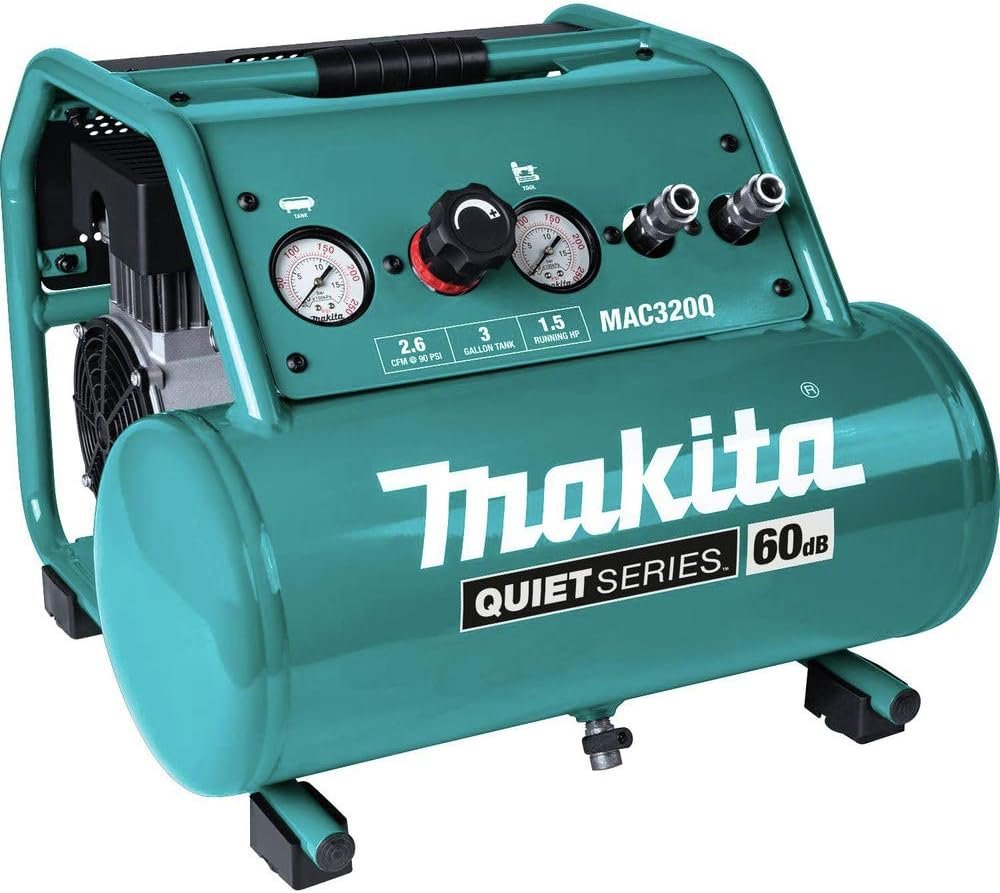 Makita MAC320Q Quiet Series 1-1/2 HP, Gallon, Oil-Free, Electric Air Compressor Makita MAC320Q Quiet Series 1-1/2 HP, Gallon, Oil-Free, Electric Air Compressor